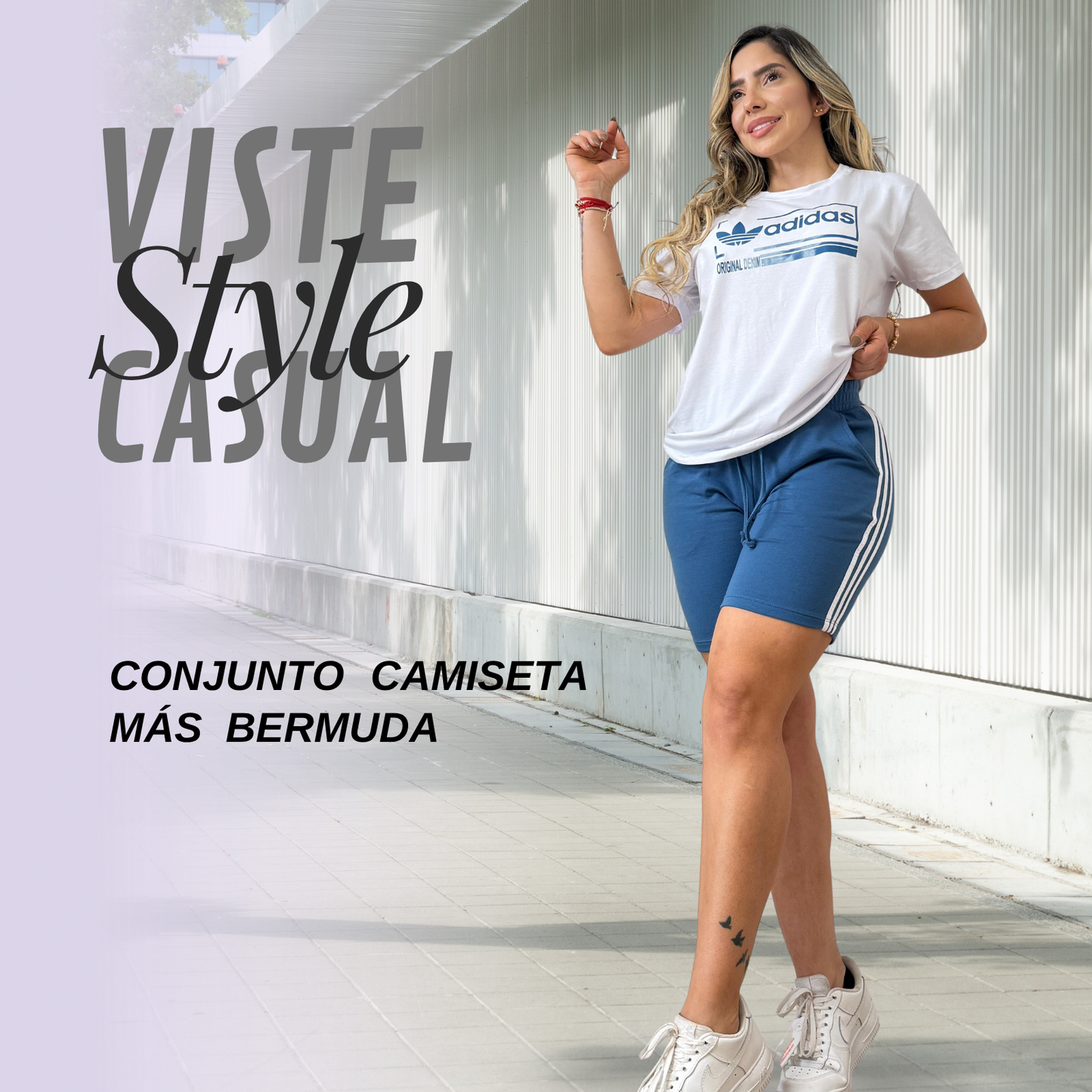 CONJUNTO ADIDAS® – CAMISETA MÁS BERMUDA