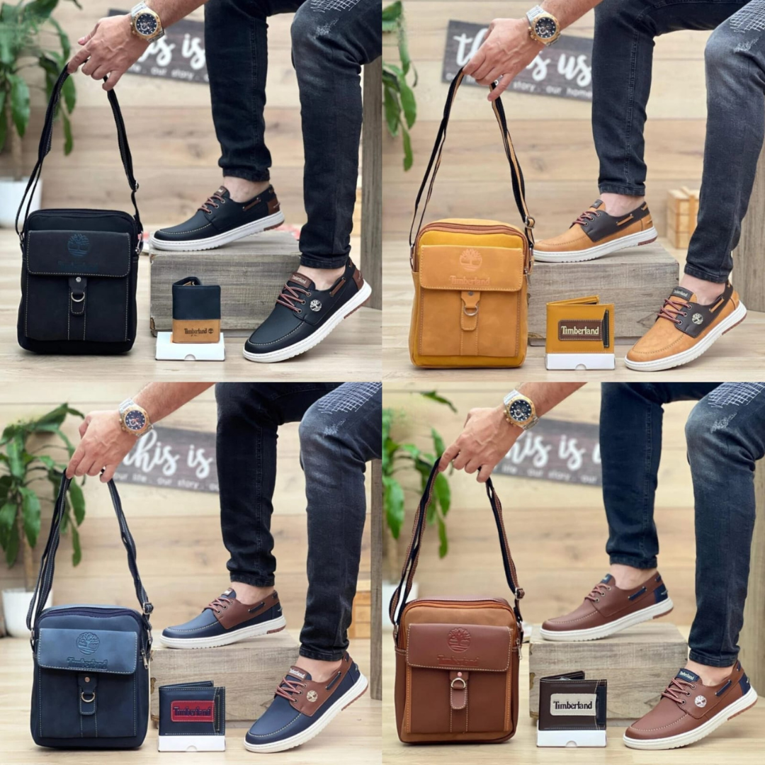 SUPER COMBO PARA CABALLERO - MOCASIN + BOLSO + BILLETERA