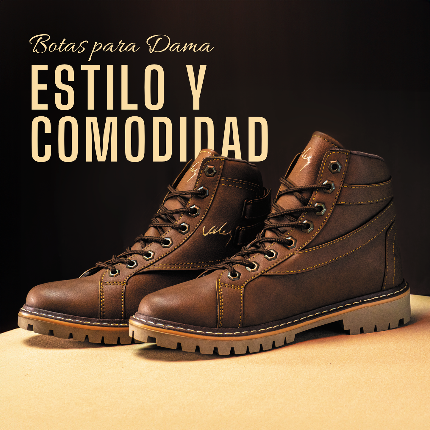 BOTA VÉLEZ PARA DAMA - DOBLE CORREA