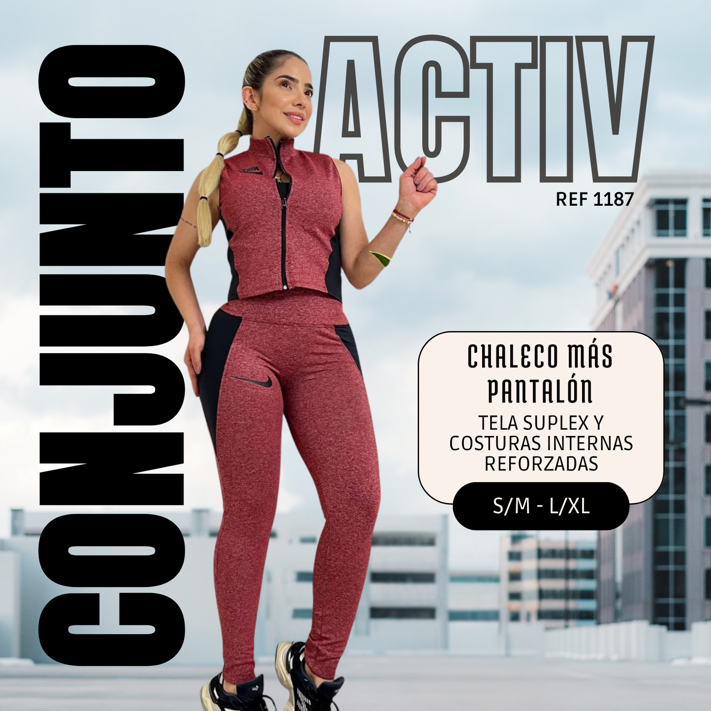 CONJUNTO DEPORTIVO ACTIV® - 2 PIEZAS CHALECO Y PANTALON