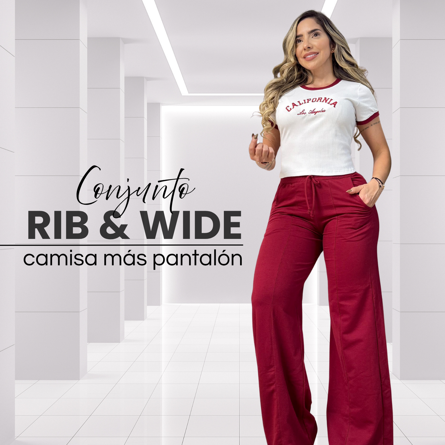CONJUNTO RIB & WIDE® – DISEÑO VINTAGE BOTA ANCHA