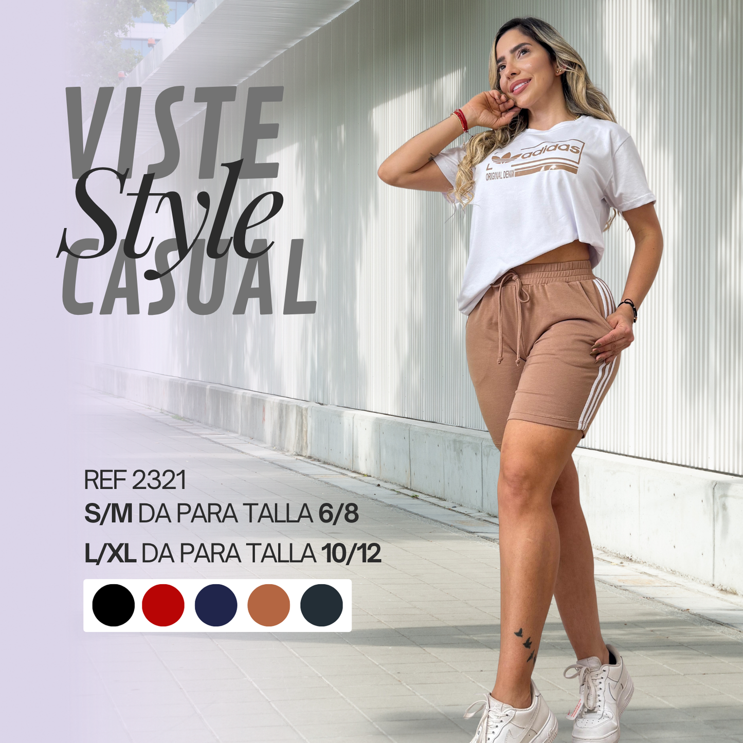 CONJUNTO ADIDAS® – CAMISETA MÁS BERMUDA