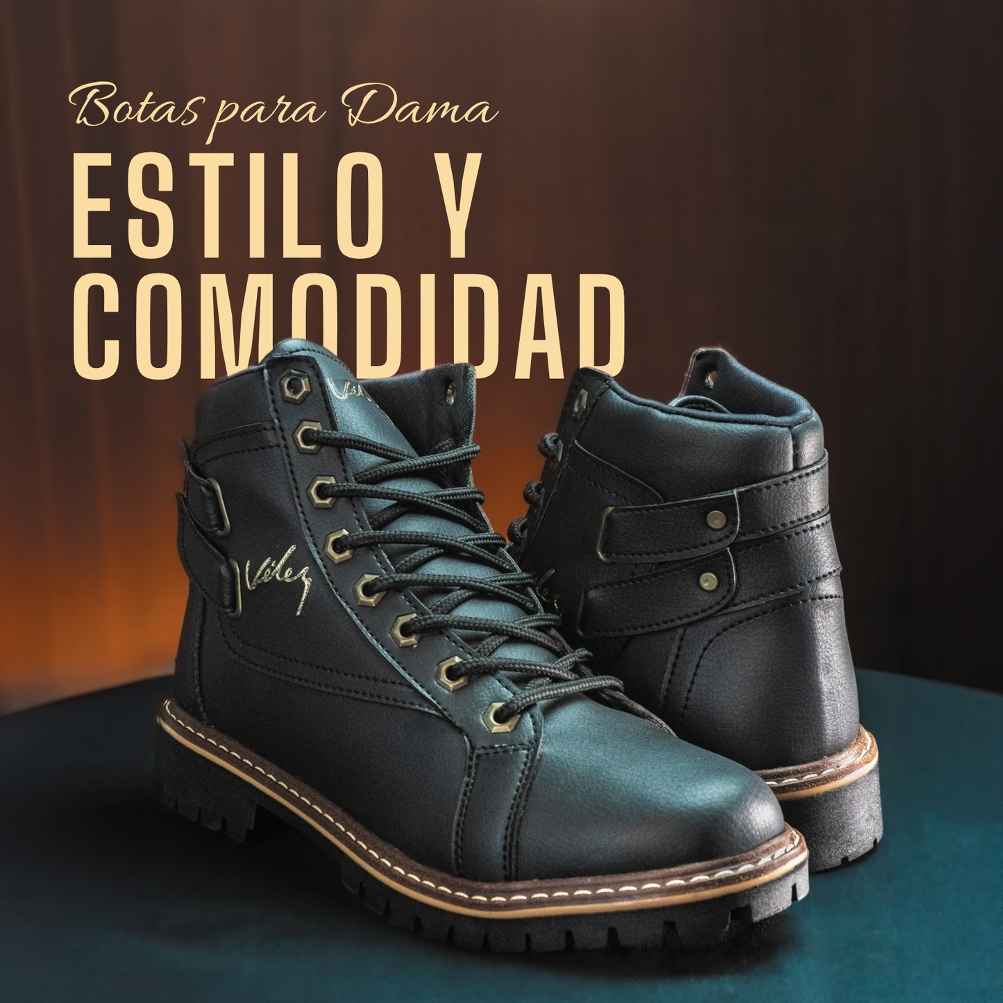 BOTA VÉLEZ PARA DAMA - DOBLE CORREA