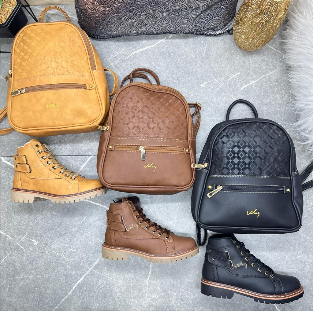 COMBO CASUAL PARA DAMA BOTAS + BOLSO