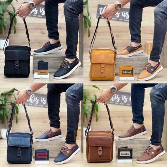 SUPER COMBO PARA CABALLERO - MOCASIN + BOLSO + BILLETERA