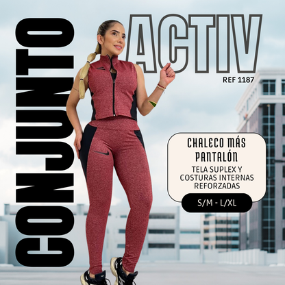 CONJUNTO DEPORTIVO ACTIV® - 2 PIEZAS CHALECO Y PANTALON